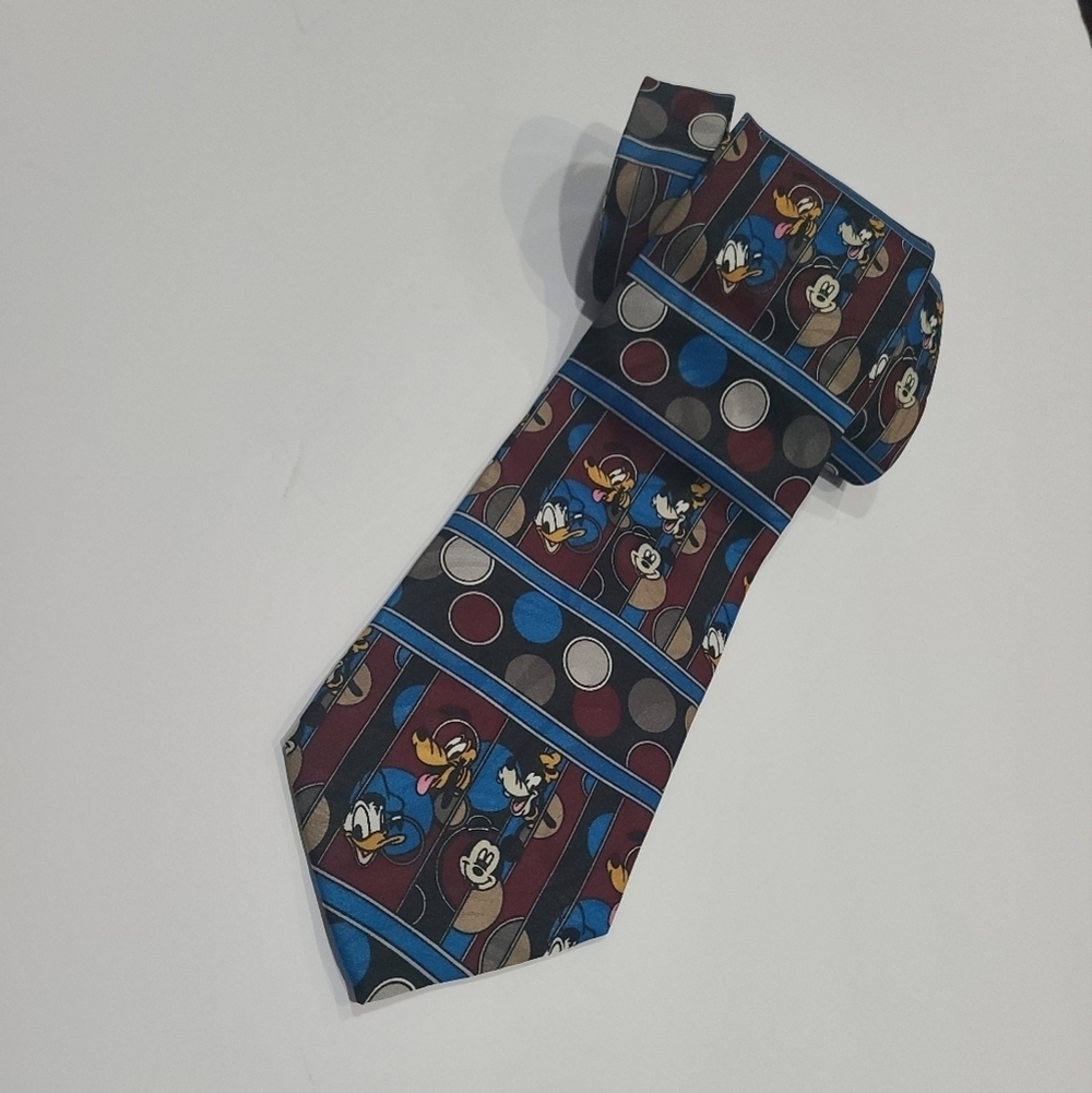 Disney Character Pattern Tie - Blue and Red